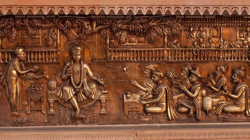 Delhi: Akshardham Temple Tour with Light and Water Show - Sahajanand Darshan water show: meaning first, visuals second