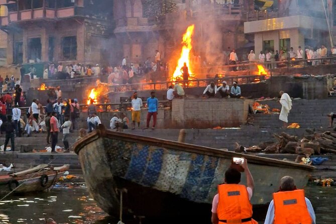 Delhi to Varanasi: Tour to the Sacred Ganga Aarti Ceremony - Manikarnika Ghat at 8:00 PM: the cremation ghat stop