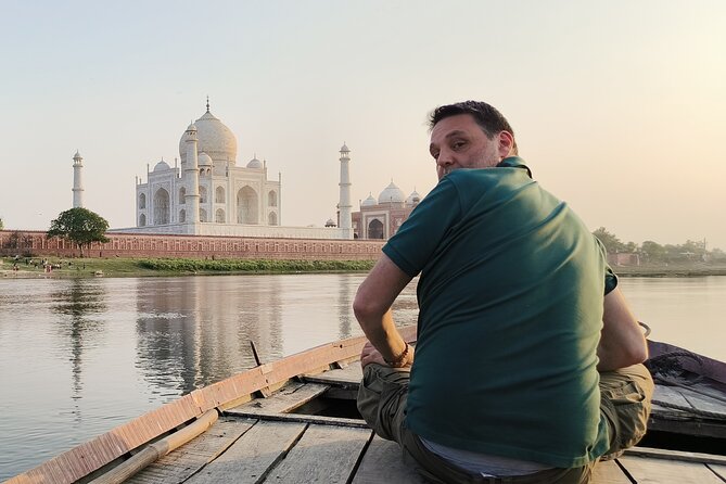 From Delhi: Taj Mahal and Agra tour by Superfast Train - Mehtab Bagh sunset point: a photo view across the Yamuna
