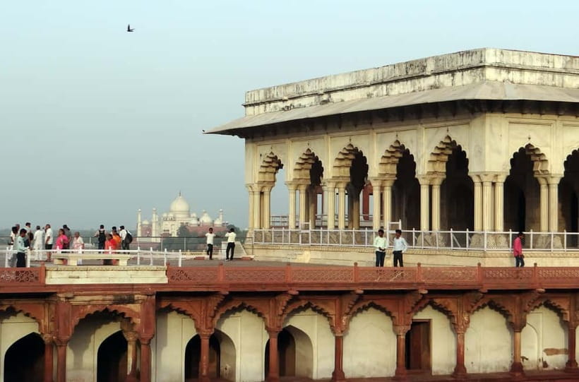 From Delhi: Taj Mahal & Mathura, Vrindavan Private Day Trip - Agra Fort’s red sandstone walls and the Yamuna overlook