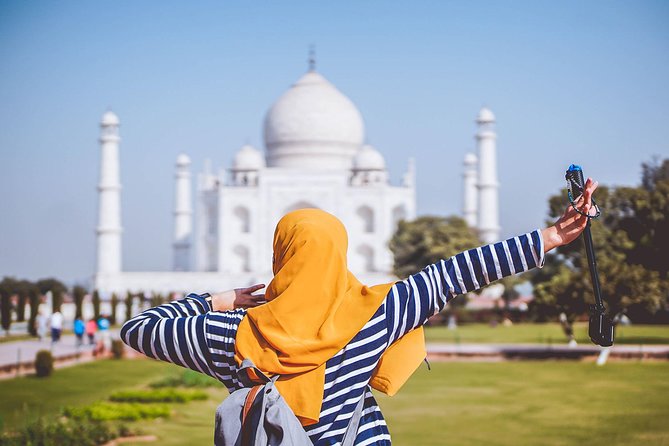 Overnight Taj Mahal Tour From Delhi - 2 Days Agra Trip - Day 1 drive + Mehtab Bagh: the first Agra moment across the Yamuna