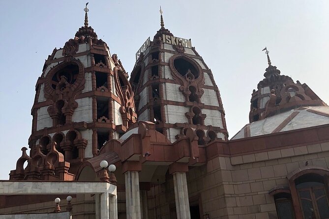 Private Spiritual Tour: Akshardham Temple, Lotus Temple & ISKCON in South Delhi - Chattarpur Temple grounds: the big-complex feel without the same pressure