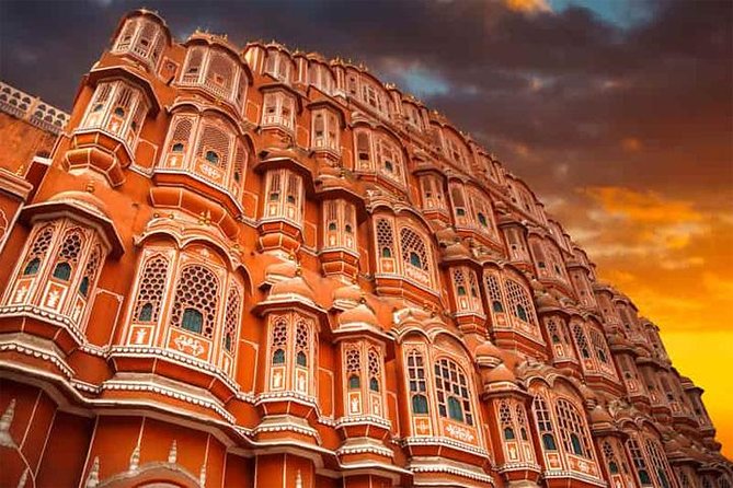 Same Day Jaipur Tour from Delhi by Private Car - Amer Fort on an open jeep: hilltop drama and four-level palace design