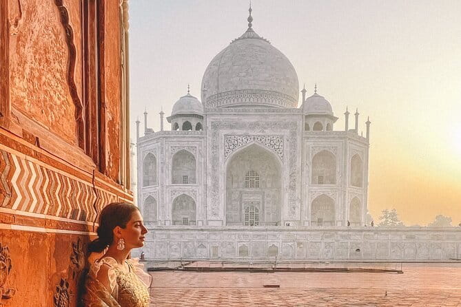 Saniya’s One day trip and Home visiting in Agra from Delhi - Mehtab Bagh: the garden-view side of Taj Mahal