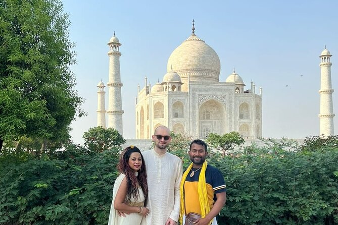 Taj Mahal, Agra Fort & Baby Taj Tour from Delhi by Car–Fast Entry - What’s included beyond tickets: shoe covers, water, and a marble inlay demo