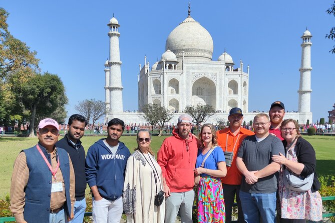 Taj Mahal Day Tour by Private AC Car from Delhi with Meal at 5<em> – Key highlights you’ll care about’ /></p>
<ul>
<li><strong>Private, air-conditioned transport</strong> with hotel or airport pickup and drop-off in Delhi, Gurgaon, or Noida</li>
<li><strong>Guide-provided entry tickets</strong> at Taj Mahal and Agra Fort to help you avoid entrance hassles</li>
<li><strong>Guided monument time</strong> that covers Taj Mahal, Agra Fort, and Baby Taj (I’timād-ud-Daulah’s tomb)</li>
<li><strong>Optional 5-star hotel buffet lunch</strong> at Courtyard by Marriott (an actual sit-down meal stop)</li>
<li><strong>A mobile ticket</strong> and a day plan built to fit an 11–12 hour schedule</li>
</ul>
<h2 id="a-day-built-for-taj-mahal-not-transit-panic">A day built for Taj Mahal, not transit panic</h2>
<p> – A day built for Taj Mahal, not transit panic’ /><br />
The best thing about this tour setup is that it respects your time. You get a private, temperature-controlled car and an English-speaking driver who handles the Delhi-to-Agra drive, so your job is mostly to show up and enjoy the sights. With a private format, you can keep the day on your group’s pace instead of being swept into a crowd-control shuffle.</p>
<p><p>You also get real guidance at the places that matter most. The Taj Mahal portion includes guided access inside the monument, and Agra Fort is handled the same way, with a guide bringing you in and providing tickets rather than leaving you to sort it out on your own. That matters because Taj day can be stressful if you are trying to manage timing, tickets, and directions while everyone else moves faster than you.</p>
</p>
<p><p>Another plus is the logical flow. The day moves from Delhi to the Taj Mahal, then onward to Agra Fort, and finally to Baby Taj after lunch. That sequence is practical: it keeps the “main wow” early in the day, then layers in another Mughal-era site while you still have momentum.</p>
</p>
<div class="twil" style="margin: 20px 0; padding: 15px 0;"><p>More ways to reach the Taj, weighed side by side</p><ul style="margin: 10px 0; padding: 0; list-style: none;"><li style="margin: 0 0 10px 0; padding: 0 0 10px 0; border-bottom: 1px solid #eee; display: flex; align-items: flex-start; gap: 12px; line-height: 1.4;"><a href="https://explorenewdelhi.com/same-day-taj-mahal-agra-fort-baby-taj-tour-from-delhi-by-car/" aria-hidden="true" tabindex="-1"><img decoding="async" style="width: 80px; height: 60px; object-fit: cover; border-radius: 4px; flex-shrink: 0;" src="https://assets.explorenewdelhi.com/wp-content/uploads/same-day-taj-mahal-agra-fort-baby-taj-tour-from-delhi-by-car-150x150.jpg" alt="" loading="lazy"></a><div><a href="https://explorenewdelhi.com/same-day-taj-mahal-agra-fort-baby-taj-tour-from-delhi-by-car/">Same Day Taj Mahal, Agra Fort & Baby Taj Tour from Delhi by Car</a><br><span style="font-size: 0.82em; color: #555; margin-top: 2px;"><span style="color: #d6533b;">★</span> 5.0 &middot; 4,304 reviews</span></div></li><li style="margin: 0 0 10px 0; padding: 0 0 10px 0; border-bottom: 1px solid #eee; display: flex; align-items: flex-start; gap: 12px; line-height: 1.4;"><a href="https://explorenewdelhi.com/taj-mahal-day-tour-from-delhi-by-superfast-train-top-rated-tour/" aria-hidden="true" tabindex="-1"><img decoding="async" style="width: 80px; height: 60px; object-fit: cover; border-radius: 4px; flex-shrink: 0;" src="https://assets.explorenewdelhi.com/wp-content/uploads/taj-mahal-day-tour-from-delhi-by-superfast-train-top-rated-tour-150x150.jpg" alt="" loading="lazy"></a><div><a href="https://explorenewdelhi.com/taj-mahal-day-tour-from-delhi-by-superfast-train-top-rated-tour/">Taj Mahal Day Tour from Delhi by Superfast Train – TOP RATED TOUR</a><br><span style="font-size: 0.82em; color: #555; margin-top: 2px;"><span style="color: #d6533b;">★</span> 5.0 &middot; 4,166 reviews</span></div></li><li style="margin: 0 0 10px 0; padding: 0 0 10px 0; border-bottom: 1px solid #eee; display: flex; align-items: flex-start; gap: 12px; line-height: 1.4;"><a href="https://explorenewdelhi.com/full-day-taj-mahal-agra-fort-baby-taj-tour-from-delhi-by-car/" aria-hidden="true" tabindex="-1"><img decoding="async" style="width: 80px; height: 60px; object-fit: cover; border-radius: 4px; flex-shrink: 0;" src="https://assets.explorenewdelhi.com/wp-content/uploads/full-day-taj-mahal-agra-fort-baby-taj-tour-from-delhi-by-car-150x150.jpg" alt="" loading="lazy"></a><div><a href="https://explorenewdelhi.com/full-day-taj-mahal-agra-fort-baby-taj-tour-from-delhi-by-car/">Full Day Taj Mahal, Agra Fort & Baby Taj Tour from Delhi by Car</a><br><span style="font-size: 0.82em; color: #555; margin-top: 2px;"><span style="color: #d6533b;">★</span> 5.0 &middot; 3,647 reviews</span></div></li><li style="margin: 0; padding: 0; border-bottom: none; display: flex; align-items: flex-start; gap: 12px; line-height: 1.4;"><a href="https://explorenewdelhi.com/from-delhi-taj-mahal-agra-private-day-trip-with-transfers/" aria-hidden="true" tabindex="-1"><img decoding="async" style="width: 80px; height: 60px; object-fit: cover; border-radius: 4px; flex-shrink: 0;" src="https://assets.explorenewdelhi.com/wp-content/uploads/from-delhi-taj-mahal-agra-private-day-trip-with-transfers-150x150.jpg" alt="" loading="lazy"></a><div><a href="https://explorenewdelhi.com/from-delhi-taj-mahal-agra-private-day-trip-with-transfers/">From Delhi: Taj Mahal & Agra Private Day Trip with Transfers</a><br><span style="font-size: 0.82em; color: #555; margin-top: 2px;"><span style="color: #d6533b;">★</span> 4.9 &middot; 3,181 reviews</span></div></li></ul></div><h2 id="delhi-to-agra-in-a-private-ac-car-your-real-schedule">Delhi to Agra in a private AC car: your real schedule</h2>
<p><img width="669" height="446" decoding="async" src=