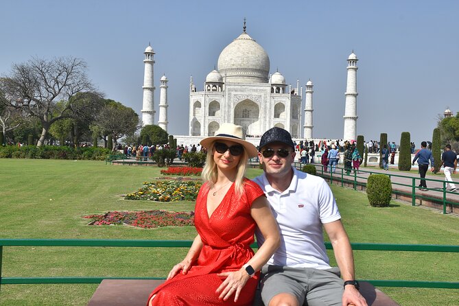 Taj Mahal Tour by India's Fastest Train from Delhi - Agra Fort under Akbar: red stone, big views, and palace-level history
