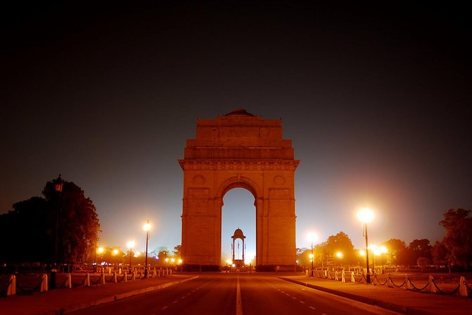 Viator Recommended Full Day Old and New Delhi City Tour - Jama Masjid and Red Fort views: scale, sandstone, and the city’s spine